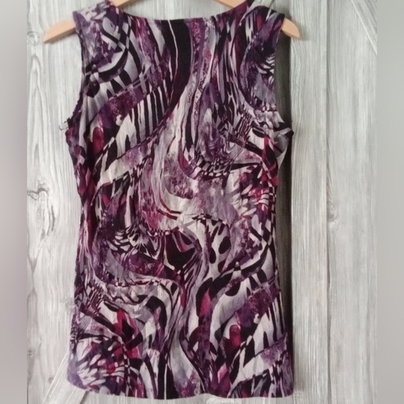 Zoe Purple Stretch Mesh Top - Picture 3 of 10